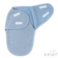 SW122-B: Blue Chenille Cellular Swaddle Wrap